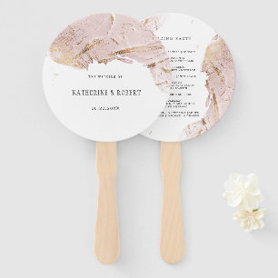 texturierte Rose Gold Imitat-Folie Hochzeit Fächer