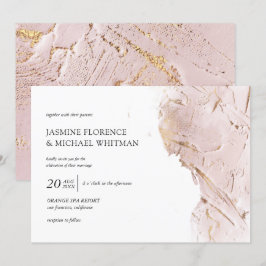 texturierte Rose Gold Imitate Folie Einladung Hoch