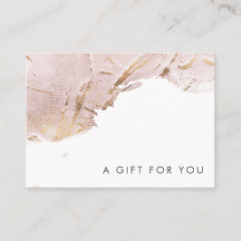 texturierte Rose Gold Imitate Folie Geschenkgutsch Visitenkarte