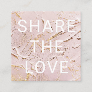 texturierte Rose Gold Imitate Folie moderne Loyalt Quadratische Visitenkarte