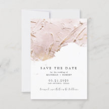 texturierte Rose Goldfolie Foto Save the Date