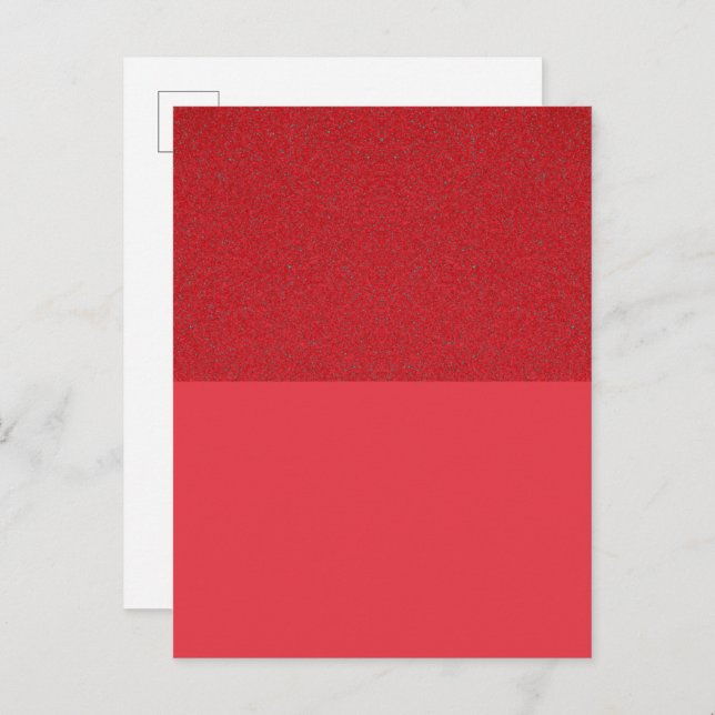 Texturierte rote Top-Einladung Postkarte - Anpasse (Vorne/Hinten)
