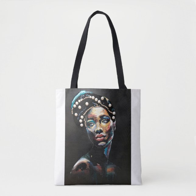 Texturierte Schönheit: Ein Abstraktes Portrait Tasche (Vorderseite)