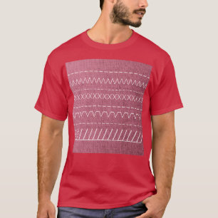 Texturierte Stoffeffekte Nähstiche Muster Cla T-Shirt