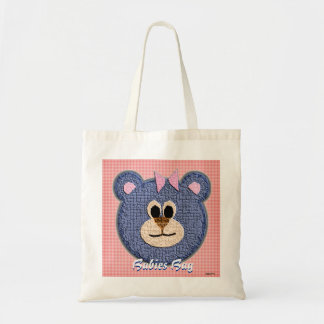 Texturierte Teddy Bären Babies Bag ( Bow) Tragetasche