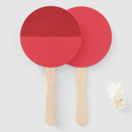 Texturierte Top Tomato Red Round Hand Fan (Custom) Fächer