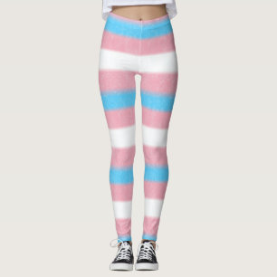 Texturierte Transgender-Flag-Farbstreifen Leggings