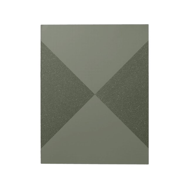 Texturierte Tri-Split Moss Green Notepad - Anpasse Notizblock (Rotiert)