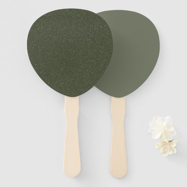 Texturierte und Matte Moss Oval Fans Fächer (Vorne und Hinten)