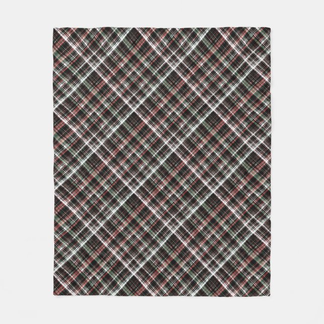 Texturierte Weihnachtsbartan. Fleecedecke (Vorderseite)