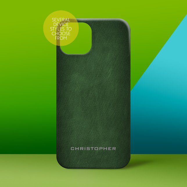 Texturierter Look mit grünem Mangeldesign Case-Mate iPhone Hülle (Personalized Phone Case - subtle name)