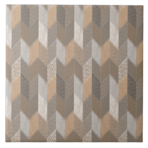 Texturiertes Blau, Gelb, Oliv-Chevron. Fliese
