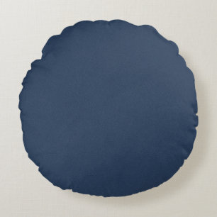 Texturiertes blaues rundes Kissen 16 Zoll rustikal