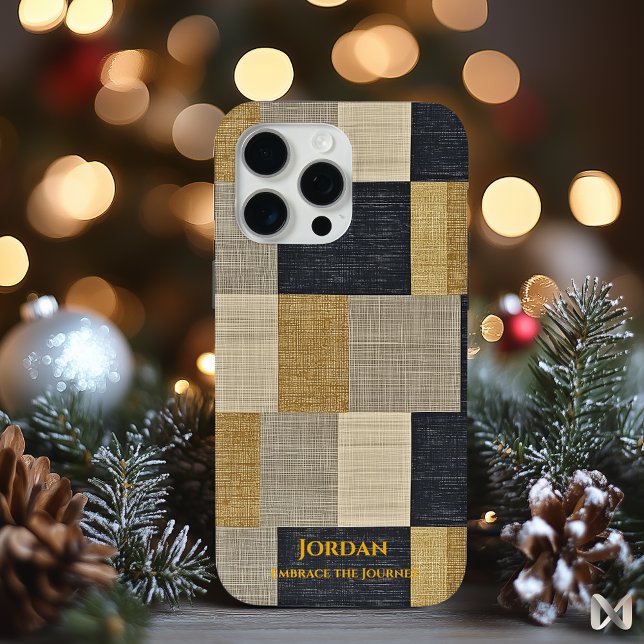 Texturiertes geometrisches Patchwork – Minimalismu Case-Mate iPhone Hülle (Von Creator hochgeladen)
