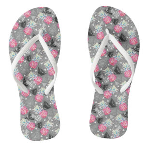 Texturiertes Muster für Ananas Flip Flops