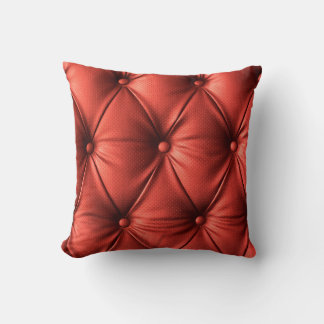 Texturiertes Rotes Leder: Detailliertes Material N Kissen