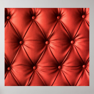 Texturiertes Rotes Leder: Detailliertes Material N Poster