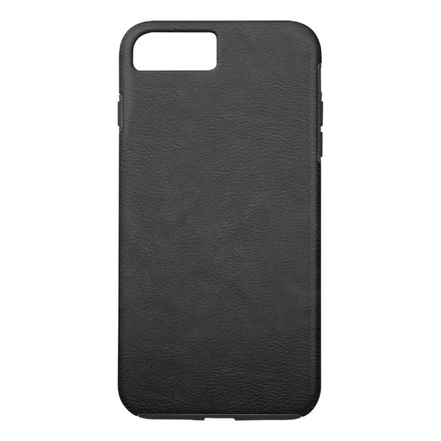 texturiertes schwarzes Leder Case-Mate iPhone Hülle (Rückseite)