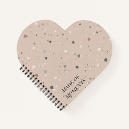 Texturiertes Terrazzo-Muster | Mocha Mousse Elegan Notizbuch