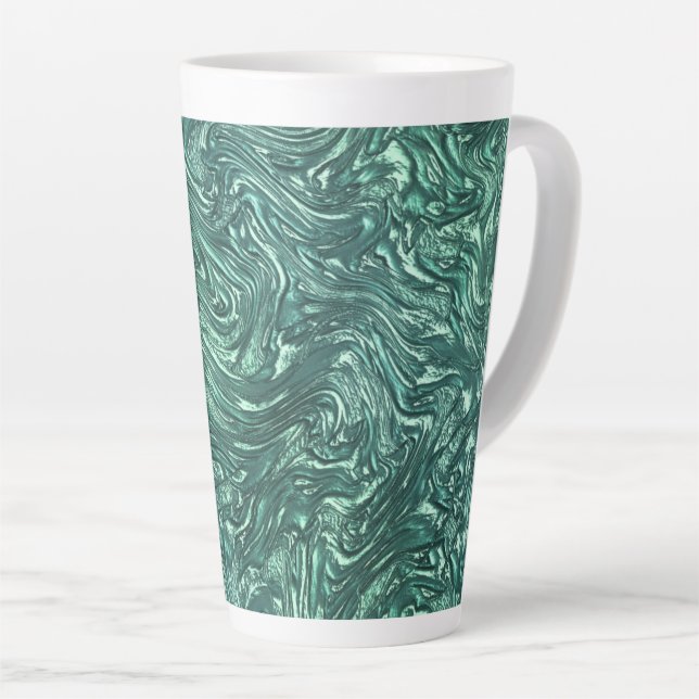 Texturjade und Blausengrün Milchtasse (Rechte Ecke)