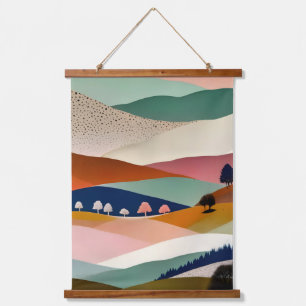 Texturlandschaft Wandteppich Mit Holzrahmen