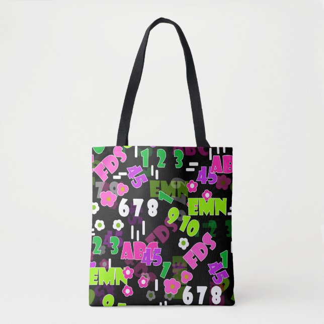 Texturlehrschule für Mathematik Tasche (Vorderseite)