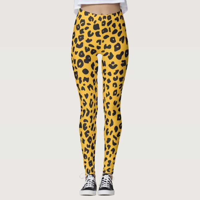 Texturleopard Leggings (Vorderseite)