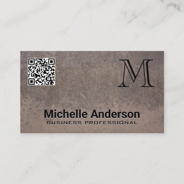 Texturmetall | QR-Code-Visitenkarte Visitenkarte (Vorderseite)