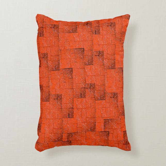 Texturmosaik, das wie eine Wand aus Ziegeln aussie Dekokissen (Vorderseite(Vertikal))