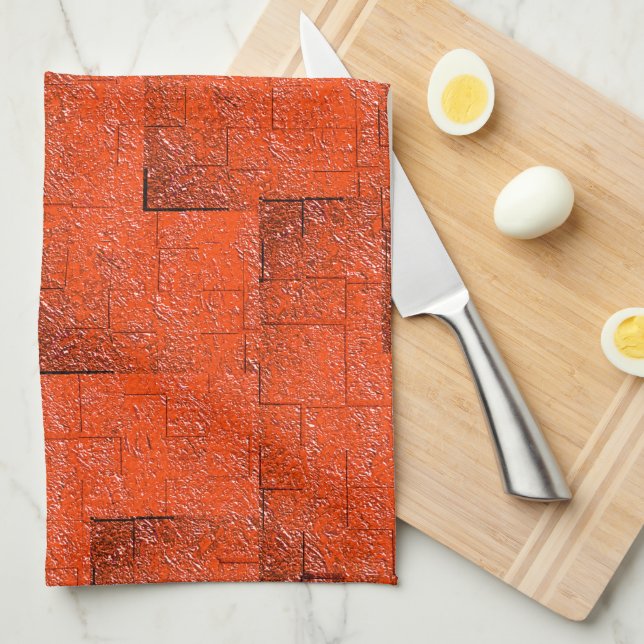 Texturmosaik, das wie eine Wand aus Ziegeln aussie Geschirrtuch (Viertel Falte)