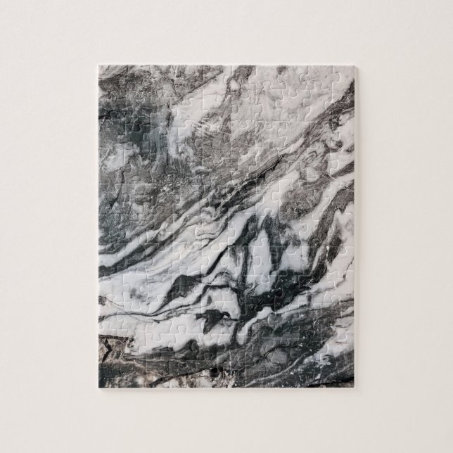 Texturmuster aus schwarzem und weißem Marmor (Vertikal)