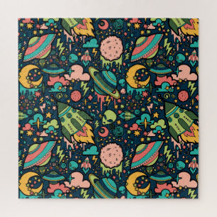 Texturmuster Außerirdischen Raketen Raum