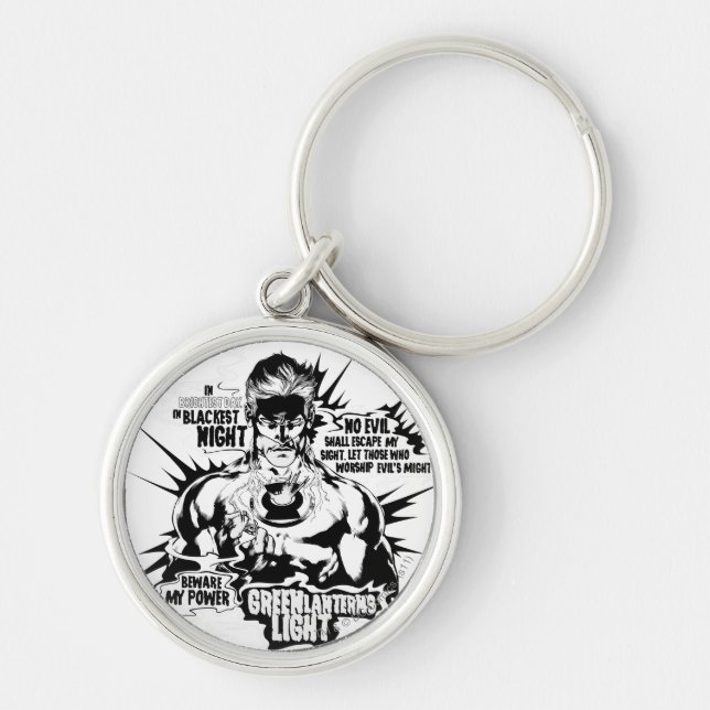 Textzollage für grüne Laterne Schlüsselanhänger (Vorne)