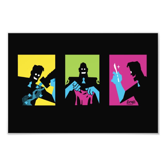 TF2 BLU Medical Triptych Art Print Fotodruck (Vorne)