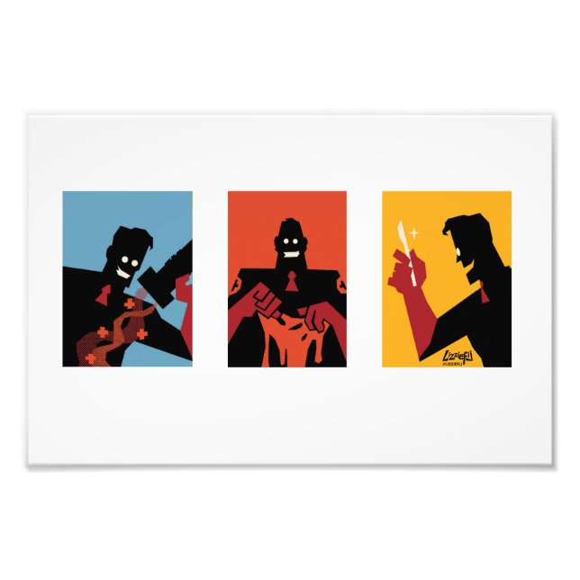 TF2 RED medic triptych white print Fotodruck (Vorne)