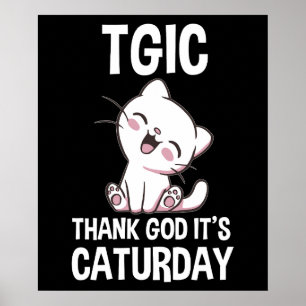 TGIC Gott sei Dank ist Caturday Poster