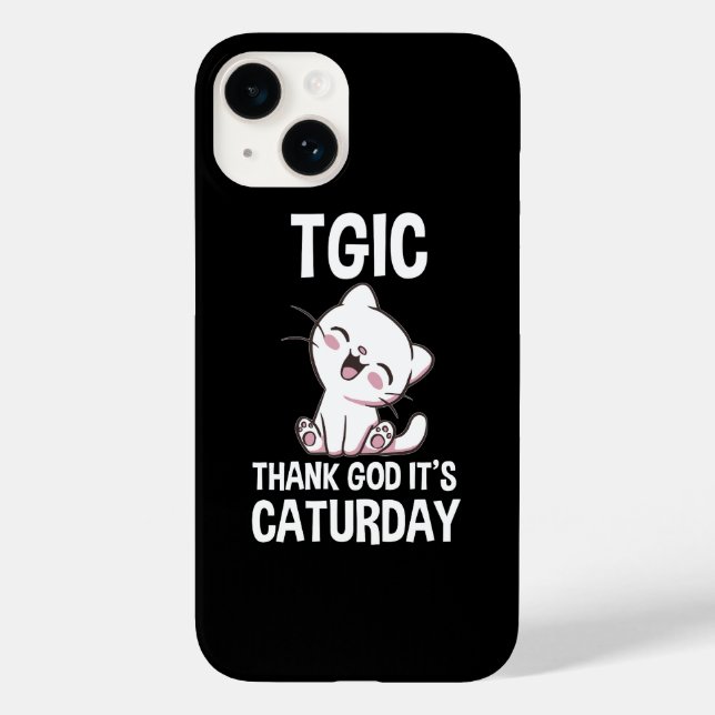 TGIC Thank God It's Caturday Case-Mate iPhone 14 Hülle (Rückseite)