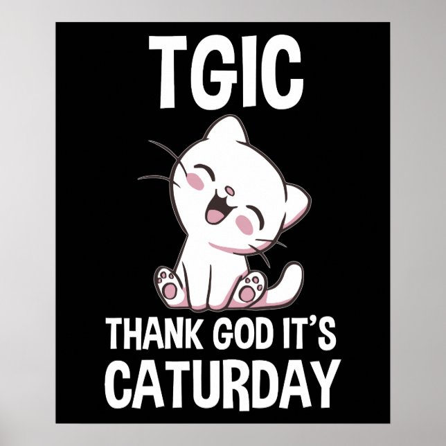 TGIC Thank God It's Caturday Poster (Vorne)