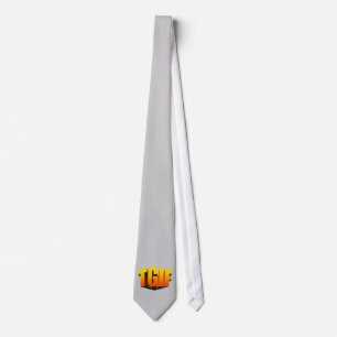TGIF 3D gelbe Regenbogen-Spritzpistolen-Krawatte Krawatte
