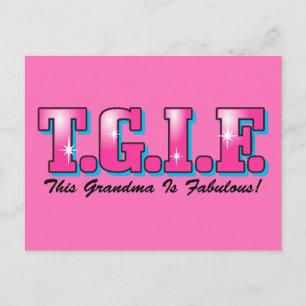 TGIF Fabulous Oma Postkarte