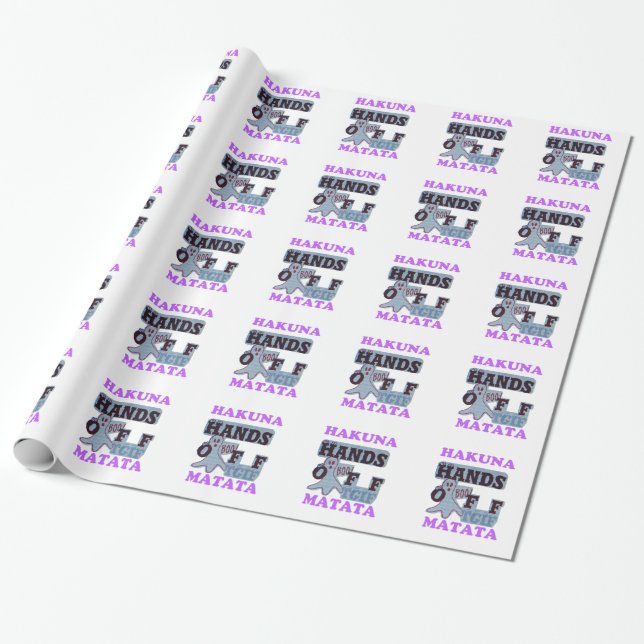 TGIF Hakuna Matata Hands Off Boo Funny Face Geschenkpapier (Ungerollt)