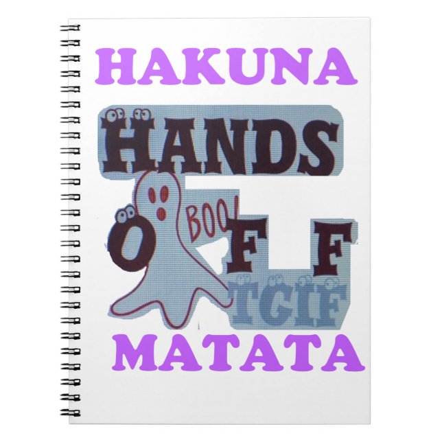 TGIF Hakuna Matata Hands Off Boo Funny Face Notizblock (Vorderseite)