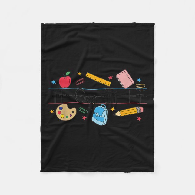 Tgif Teacher Alphabet Kindergarten Teacher Appreci Fleecedecke (Vorderseite)