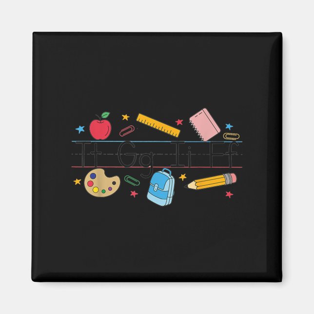 Tgif Teacher Alphabet Kindergarten Teacher Appreci Magnet (Vorne)