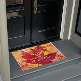 TGIF Zitat Gott sei Dank Herbst Herbst-Blätter Fußmatte