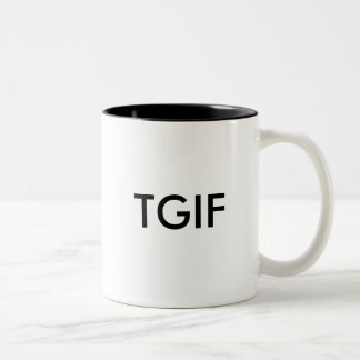 TGIF ZWEIFARBIGE TASSE