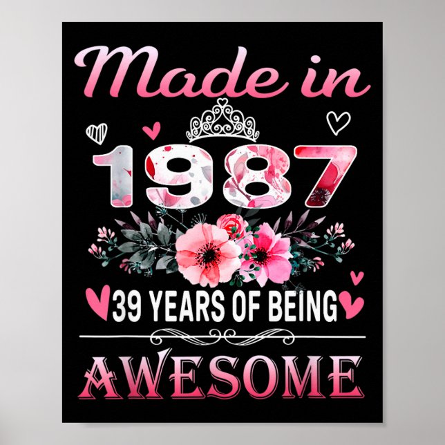 &# th Birthday Made In 1987 &#  Years Of Being A Poster (Vorne)