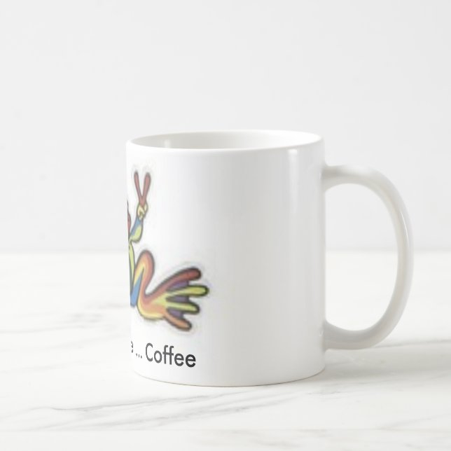 th_frogg, Friedens… Liebe-… Kaffee Kaffeetasse (Rechts)
