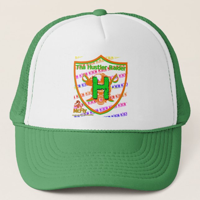 Tha Hustler Raider Hat Kleidung Design Truckerkappe (Vorderseite)