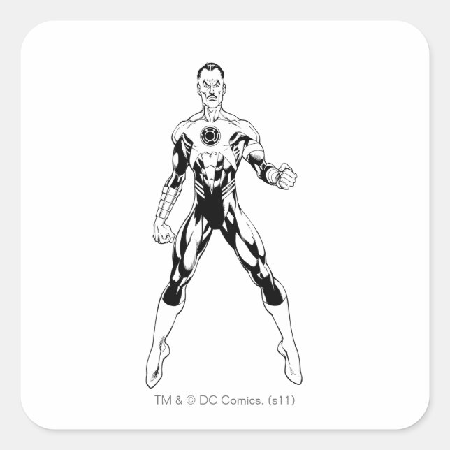 Thaal Sinestro 6 Quadratischer Aufkleber (Vorderseite)